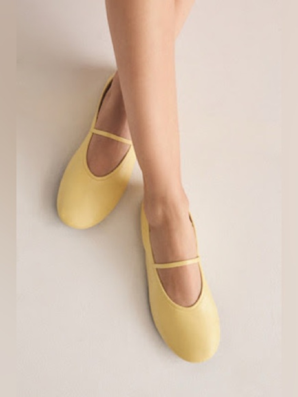 Jeffrey Campbell | Dancerina Lemon Yellow Leather Ballet Flats